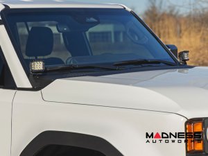 Toyota Land Cruiser Lighting Upgrade - LED Ditch Light Kit - Rough Country 3.5" Round Series Amber DRL